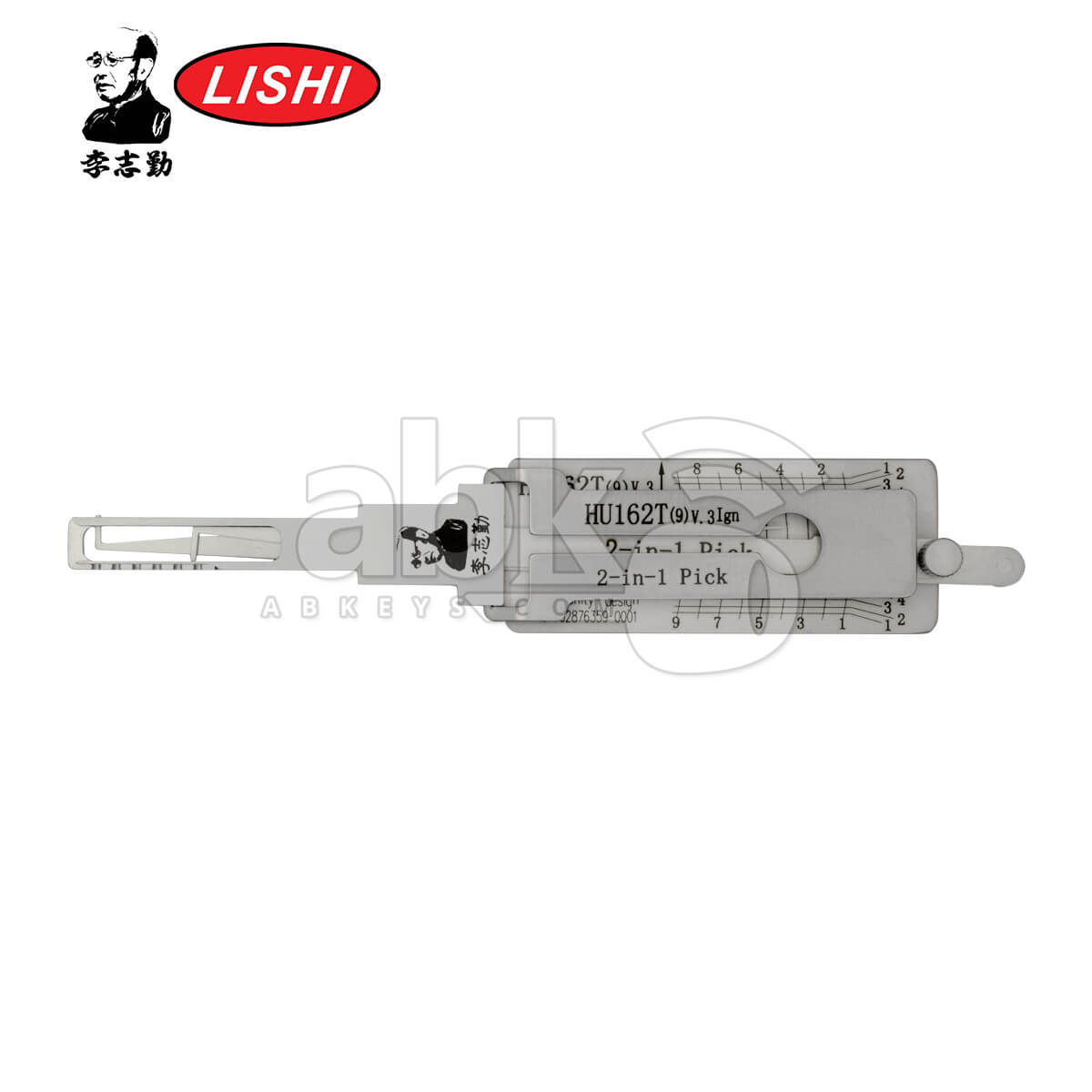 Original Lishi HU162-SC9-AG 9Cut Ignition Only 3-in-1 Pick & Decoder for VW 2015 + Lishi Tool Anti
