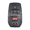 Toyota 2021-2025 Smart Key Cover 4Buttons Works for KeyDiy & Xhorse Boards - ABK-5659 - ABKEYS.COM