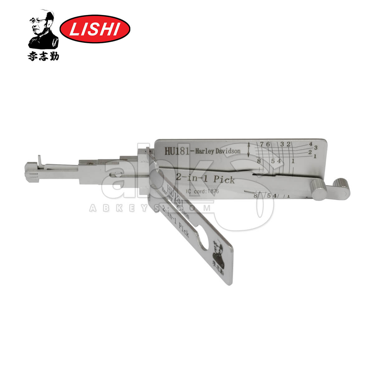 Original Lishi HU181 AG 2 in 1 Pick & Decoder for Harley Davidson Motorcycle Lishi Tool Anti Glare