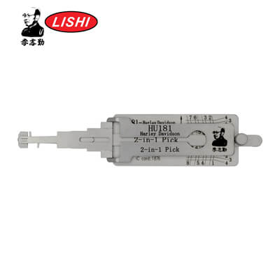 Original Lishi HU181-AG 2-in-1 Pick & Decoder for Harley Davidson Motorcycle Lishi Tool Anti Glare