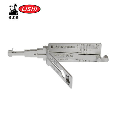 Original Lishi HU181-AG 2-in-1 Pick & Decoder for Harley Davidson Motorcycle Lishi Tool Anti Glare