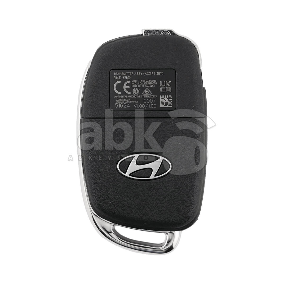 Genuine Hyundai I10 2023-2025 Flip Remote 3Buttons 95430-K7600 433MHz SVI-AERGE03 - ABKEYS.COM