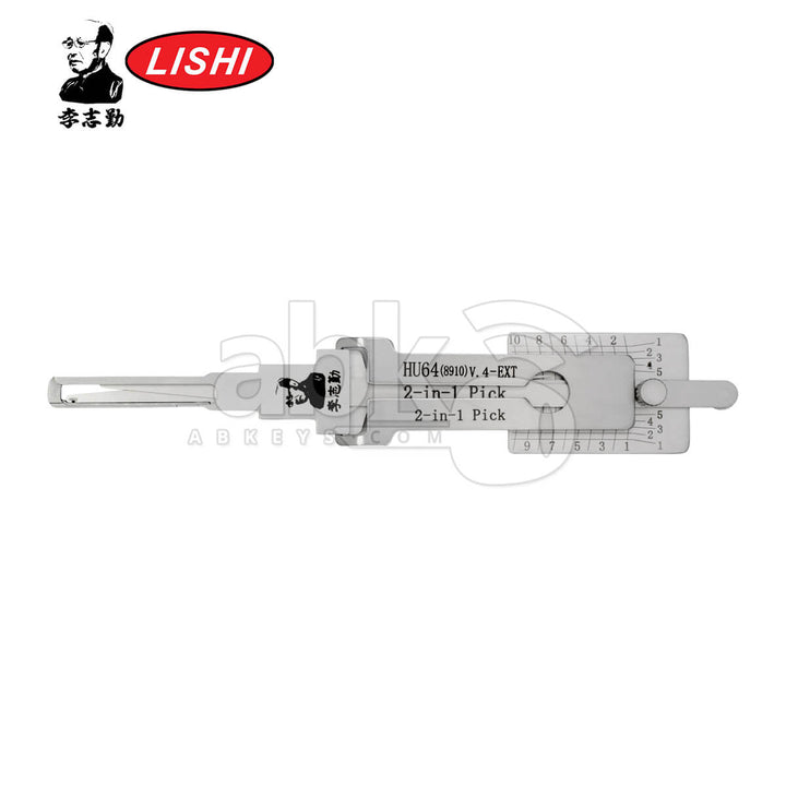 Original Lishi HU64 + 8910 V4 With CutOut 3-in-1 Pick & Decoder for Mercedes 2022 + Lishi Tool