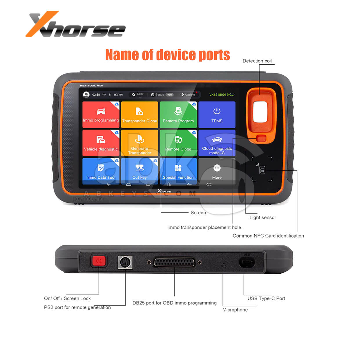 Xhorse Key Tool MIDI Basic Version XDKMD0EN All in One Programmer Supports IMMO   TPMS