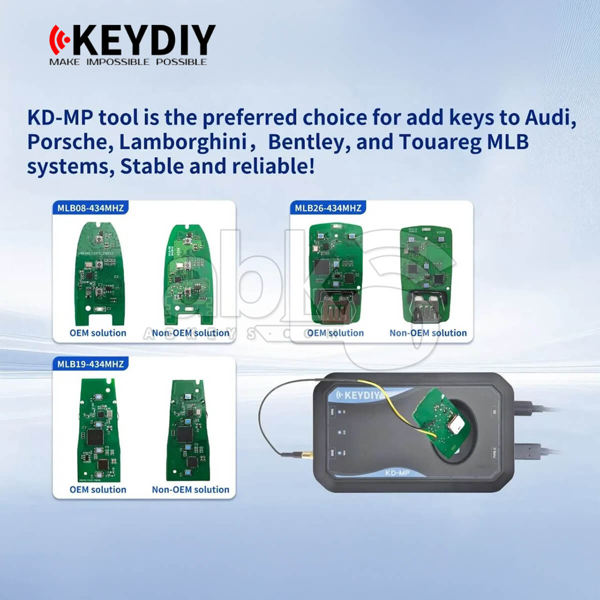 KeyDIY KD MP Tool Add Keys MLB systems For Audi Porsche Lamborghini Bentley and VW MLB Systems