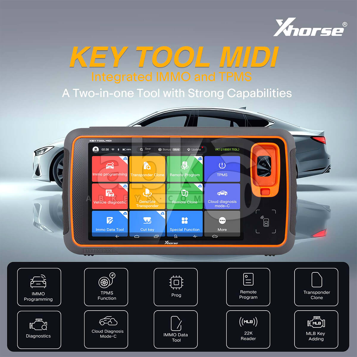 Xhorse Key Tool MIDI Advanced Version XDKMD0EN All in One Programmer Supports IMMO   TPMS