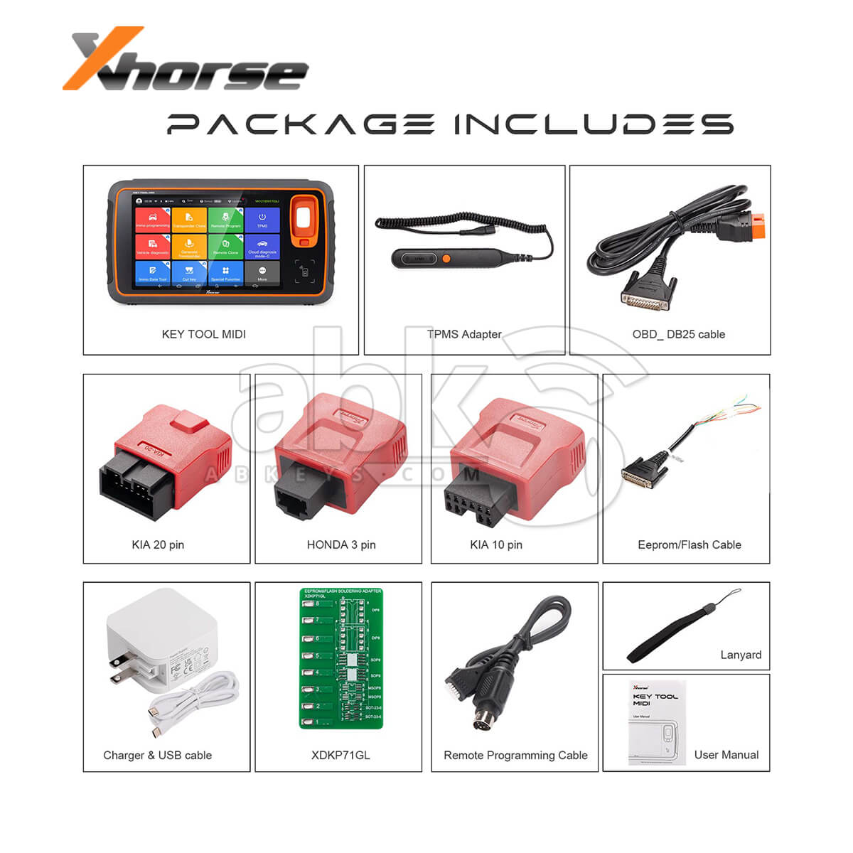 Xhorse Key Tool MIDI Advanced Version XDKMD0EN All in One Programmer Supports IMMO   TPMS