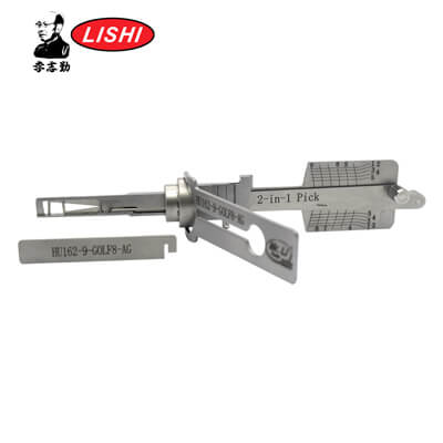 Original Lishi HU162-9-GOLF8-AG 9Cut 2-in-1 Pick & Decoder for VW 2022+ With Concealed Door Handle Lishi Tool