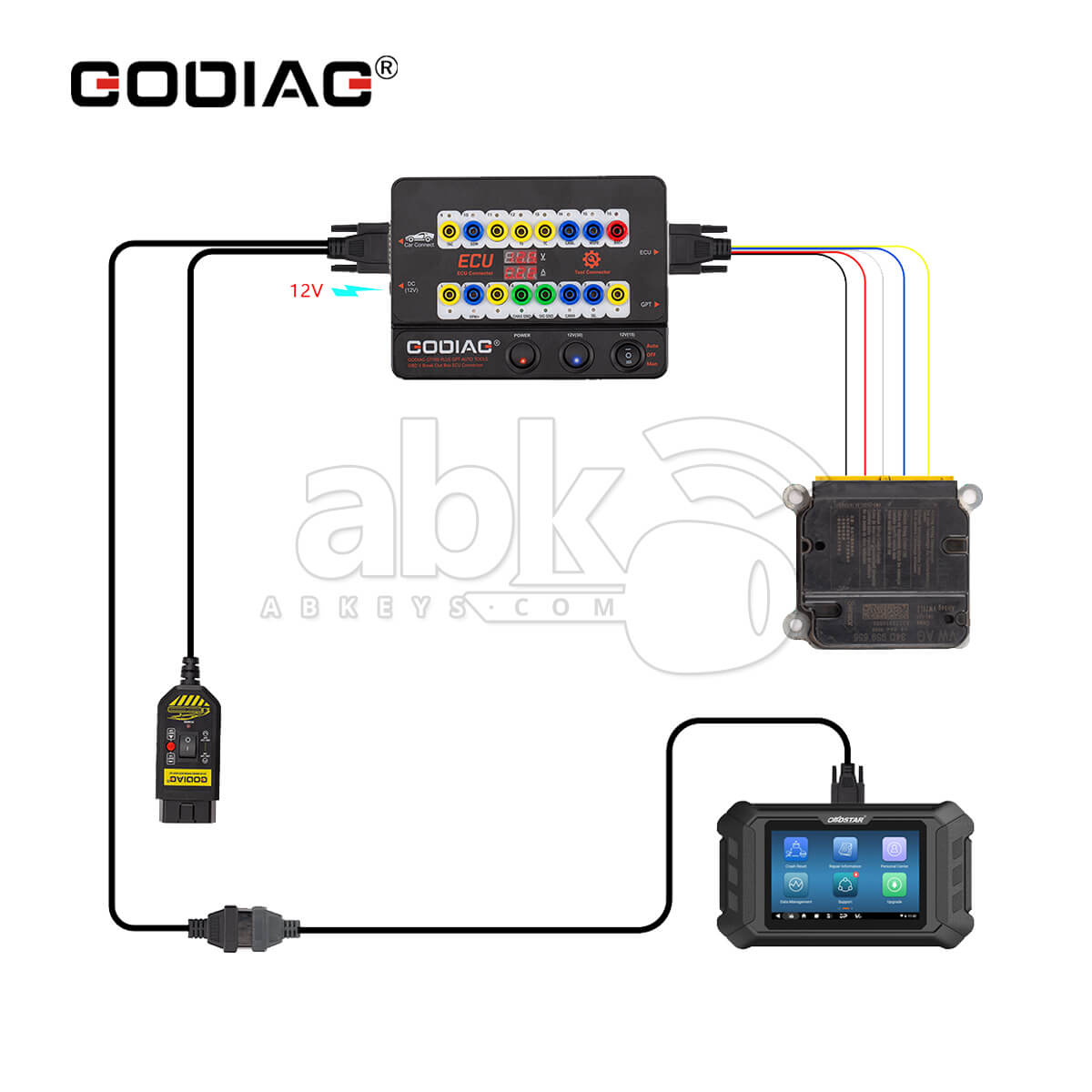 GODIAG GT100 PLUS GPT ENET DOIP 24V 12V Ferramentas Automáticas Caixa de Ruptura OBDII Conector ECU Leitura Escrita ECU