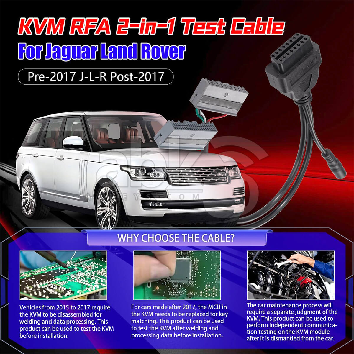Câble de Test de Programmation GODIAG Jaguar Land Rover 2015 2025 JLR KVM RFA