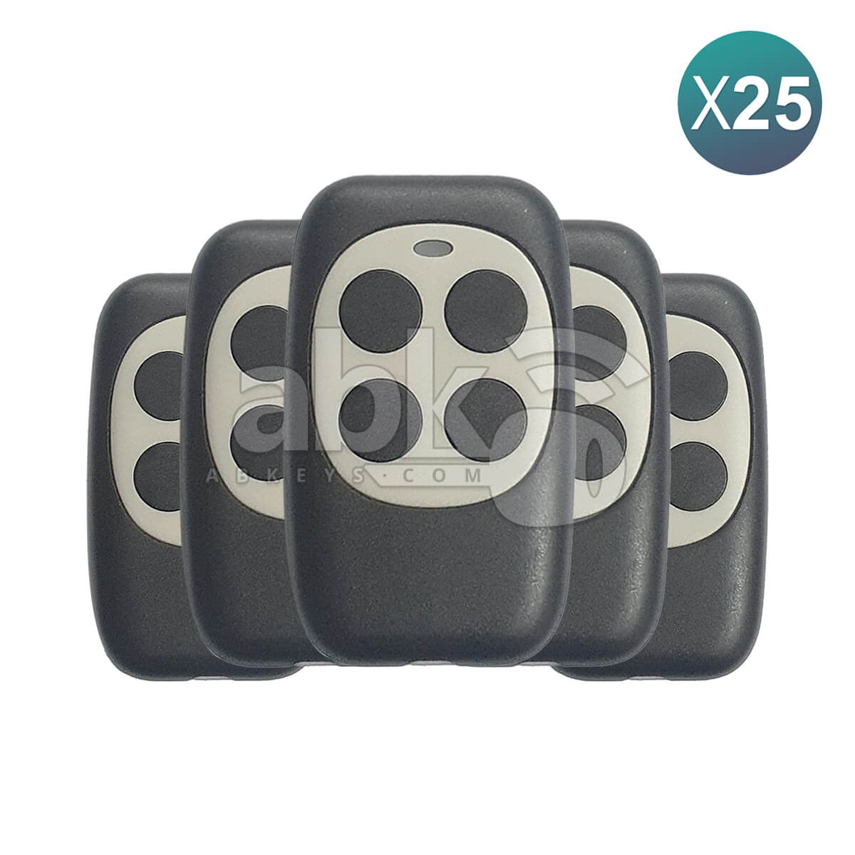 Universal Rolling Code & Fixed Code Remote With 4Buttons 433MHz Gray 25Pcs Bundle