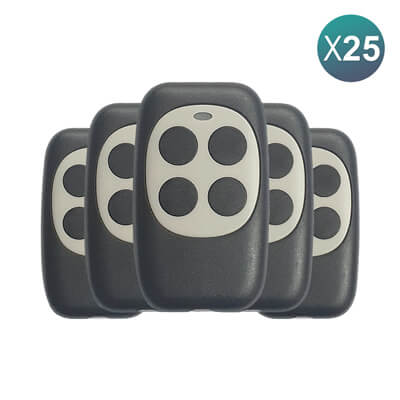 Télécommande Universelle Code Roulant et Code Fixe Avec 4Boutons 433MHz Gris 25 pièces Lot