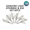 Genuine Lishi Hyundai & Kia Kit of 6 Pick / Decoder Tools - ABK - 666 - GLISHI - HYN - PK ABKEYS.COM