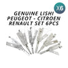 Genuine Lishi Peugeot & Renault Kit of 6 Pick / Decoder Tools - ABK - 666 - GLISHI - PSA - PK