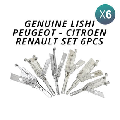 Genuine Lishi Peugeot & Renault Комплект из 6 Отмычка / Декодер Tools