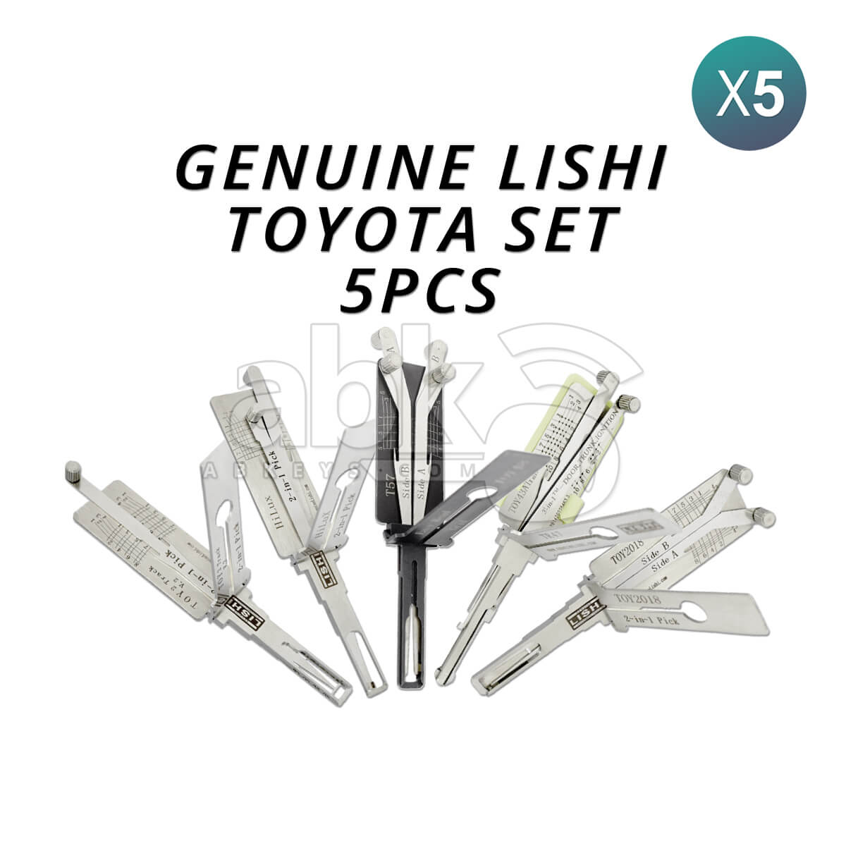 nmk☺︎ Genuine Lishi Toyota Kit of 5 Pick & Decoder Tools |ABKEYS
