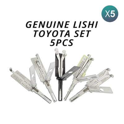 Genuine Lishi Toyota Kit of 5 Pick / Decoder Tools - ABK-666-GLISHI-TOY-PK - ABKEYS.COM