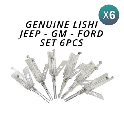 Genuine Lishi American Cars Kit of 6 Pick / Decoder Tools - ABK - 666 - GLISHI - USA - PK ABKEYS.COM