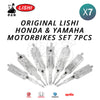 Original Lishi Honda & Yamaha Motorcycles Kit of 7 Pick / Decoder Tools With Free Shipping