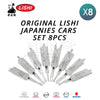 Original Lishi Japanies Cars Kit of 8 Pick / Decoder Tools With Free Shipping