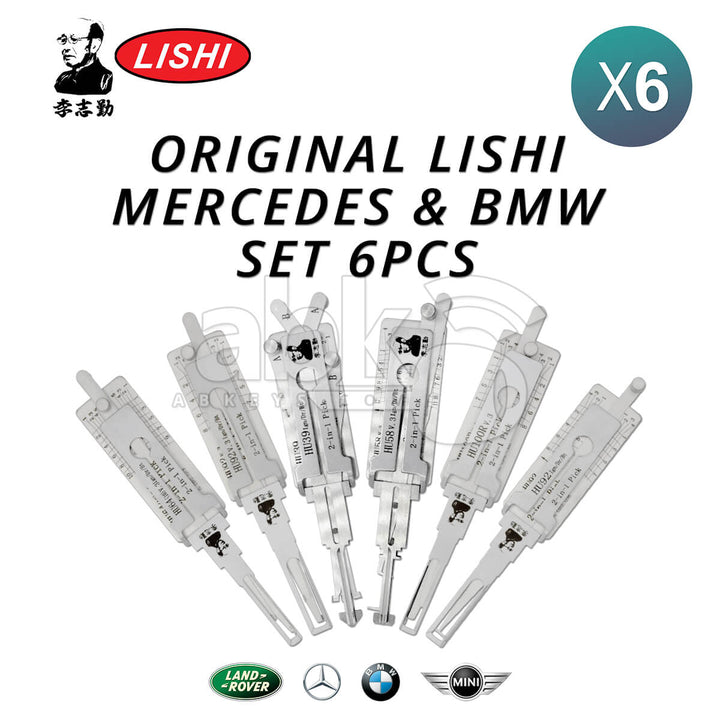 Original Lishi Mercedes & Bmw Kit of 6 Pick / Decoder Tools With Free Shipping
