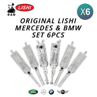 Original Lishi Mercedes & Bmw Kit of 6 Pick / Decoder Tools With Free Shipping