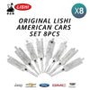 Original Lishi American Cars Kit of 8 Pick / Decoder Tools With Free Shipping