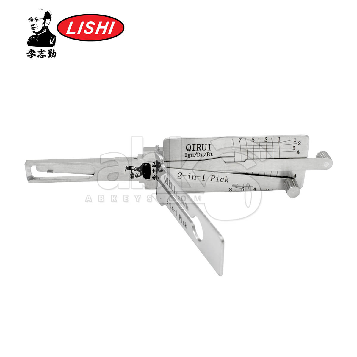 Original Lishi Chery Qirui 3 in 1 Pick & Decoder for Qirui E3 Lishi Tool   ABK 852   ABKEYS