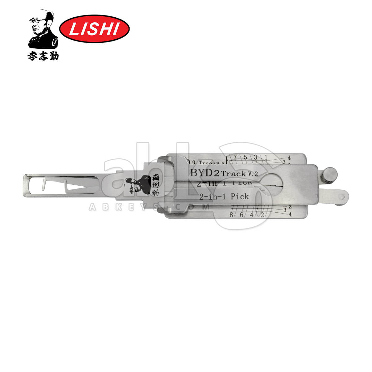 Original Lishi BYD2 2 in 1 Pick & Decoder for BYD Lishi Tool   ABK 866   ABKEYS