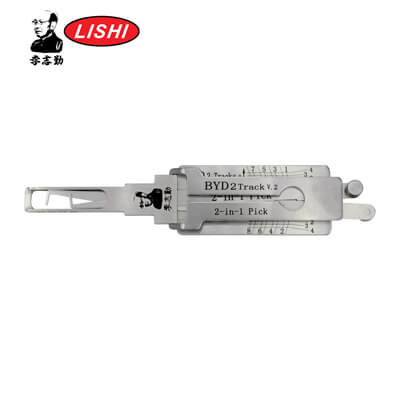 Lishi Original BYD2 2-en-1 Crochetage et Décodeur pour BYD Outil Lishi