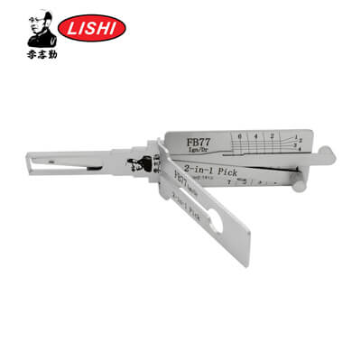 Original Lishi FB77-AG 3-in-1 Pick & Decoder for DAF Truck Lishi Tool Anti Glare - ABK-958