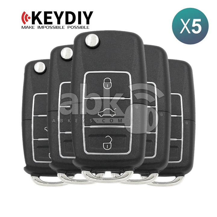 KeyDiy KD Universal Remote B Series Volkswagen Type B01-3-LUXURY-BLACK 5Pcs Bundle -