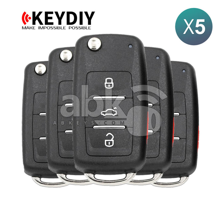 KeyDiy KD Universal Remote B Series Volkswagen Type With 4Buttons B08-4 5Pcs Bundle -