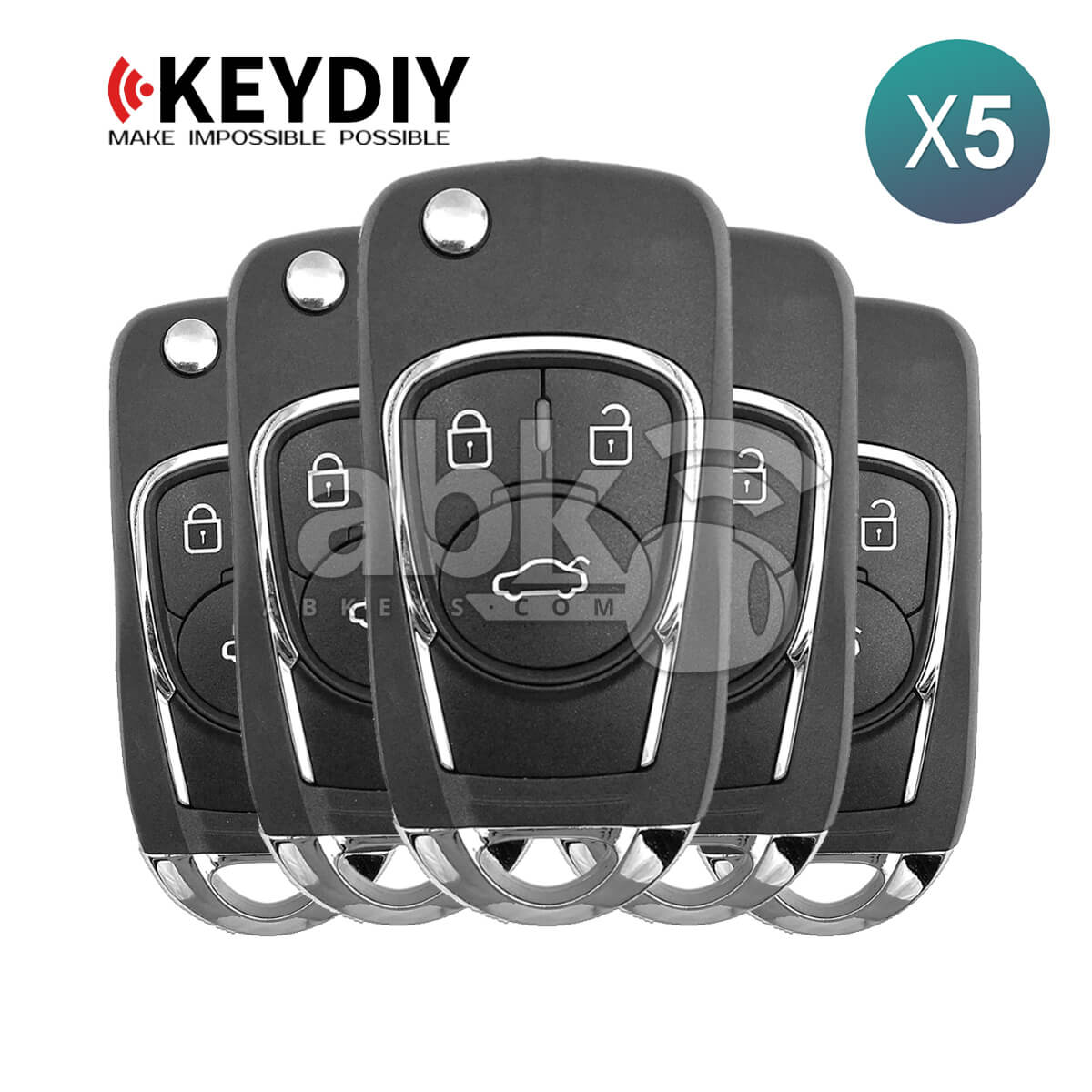 KeyDiy KD Universal Remote B Series GM Type With 3Buttons B22-3 5Pcs Bundle - ABK-1010-B22-3-OFF5 -