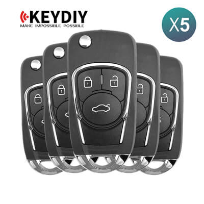 KeyDiy KD Universal Remote B Series GM Type With 3Buttons B22-3 5Pcs Bundle - ABK-1010-B22-3-OFF5 -