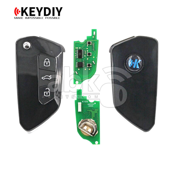 KeyDiy KD Universal Remote B Series Golf8 Type With 3Buttons B33 - ABK-1010-B33 - ABKEYS.COM