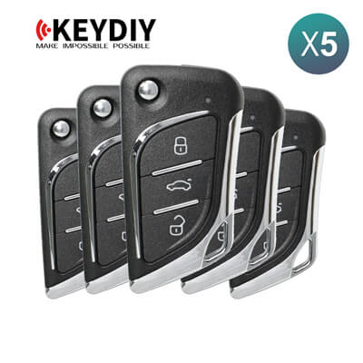KeyDiy KD Mando Universal Serie NB Tipo Cadillac Con 3Botones NB30 5 Uds Lote