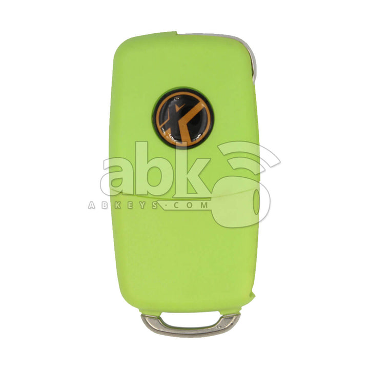 Xhorse VVDI Key Tool Volkswagen Style Wired Flip Remote 3Buttons Green XKB504EN - ABK-1015-XKB504EN