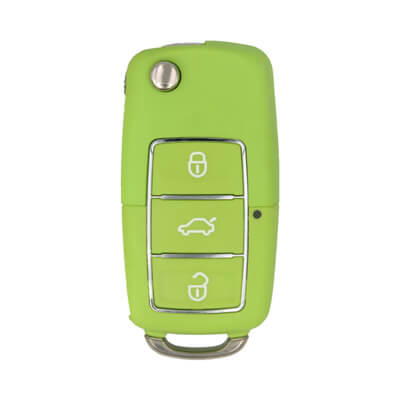 Xhorse VVDI Key Tool Estilo Volkswagen Controle Remoto Dobrável Com Fio 3Botões Verde XKB504EN