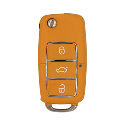 Xhorse VVDI Key Tool Estilo Volkswagen Controle Remoto Dobrável Com Fio 3Botões Laranja XKB505EN