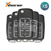 Xhorse VVDI Key Tool Volkswagen Style Wired Flip Remote 3Buttons XKB506EN 5Pcs Bundle -