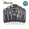 Xhorse VVDI Key Tool Buick Style Wired Flip Remote 4Buttons XKBU02EN 5Pcs Bundle -
