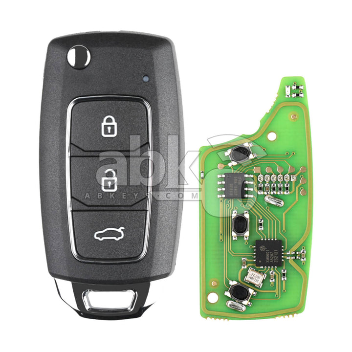 Xhorse VVDI Key Tool Hyundai Style Wired Flip Remote 3Buttons XKHY05EN - ABK-1015-XKHY05EN -