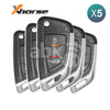 Xhorse VVDI Key Tool Bmw Style Wired Flip Remote 3Buttons XKKF02EN 5Pcs Bundle -