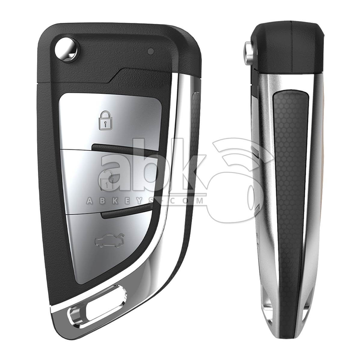 Xhorse VVDI Key Tool Bmw Style Wired Flip Remote 3Buttons XKKF23EN - ABK-1015-XKKF23EN - ABKEYS.COM