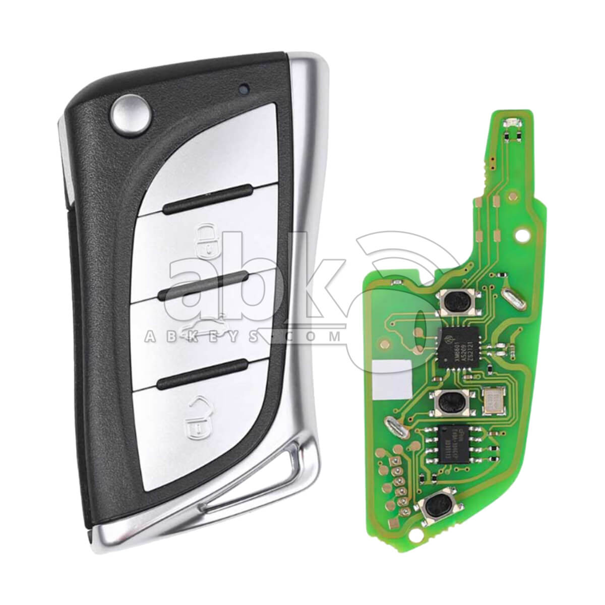 Xhorse VVDI Key Tool Lexus Style Wired Flip Remote 3Buttons XKLEX0EN   ABK 1015 XKLEX0EN  