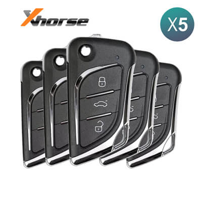 Xhorse VVDI Key Tool Télécommande Filaire Style Lexus, 3Boutons XKLKS0EN 5 pièces Lot
