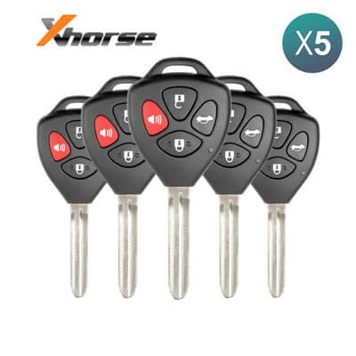 Xhorse VVDI Estilo Toyota Comando Chave Com Fio 4B XKTO02EN 5 Unid Lote