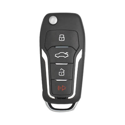 Xhorse VVDI Key Tool Ford Style Wireless Flip Remote 4Buttons XNFO01EN - ABK-1016-XNFO01EN -