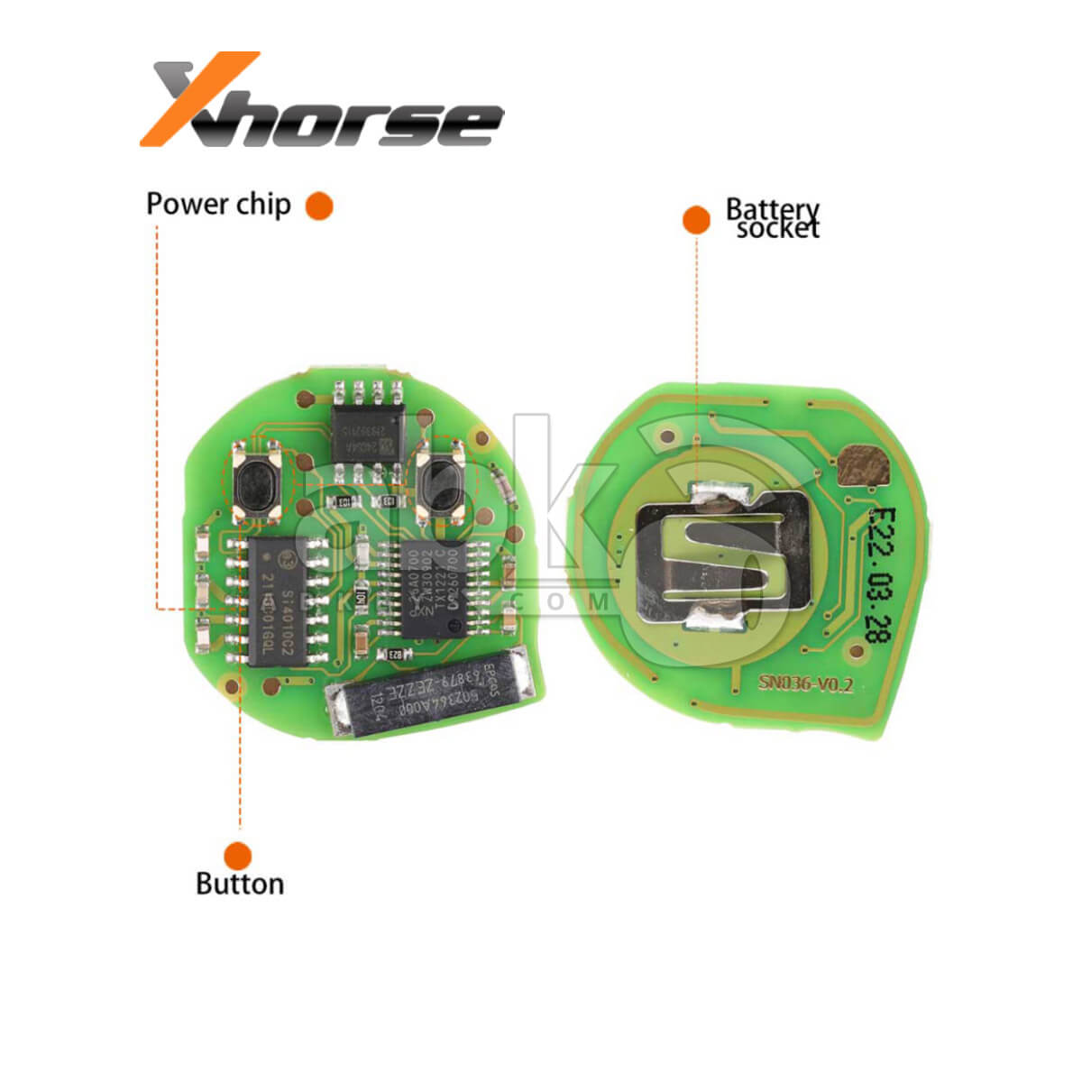 Xhorse VVDI Key Tool Suzuki Style Wireless Remote Key 2Buttons XNSZ01EN   ABK 1016 XNSZ01EN  